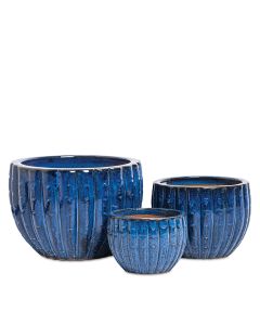 VINDÖ STENGODSSKÅL BLÅ S/3