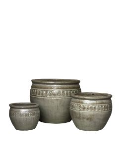 EKERÖ STENGODSKRUKA ANTIKCREAM S/3