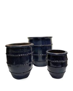 VÄSTERVIK STENGODSKRUKA BLÅ CYLINDER S/3