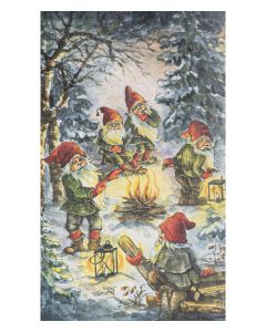 BLOMKORT GOD JUL TOMTAR VID ELD 100ST/FP B55MM H92