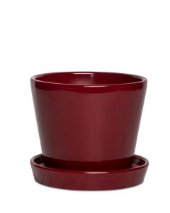 LOTTA RÖD KRUKA MED FAT D15CM H13,5CM