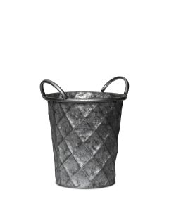 BURTON GRÅ METALLKRUKA D18,5CM H21,5CM