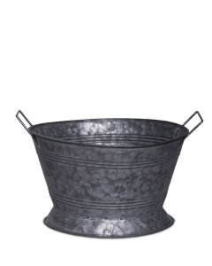 ZINK METALLSKÅL RUND D25CM H15CM