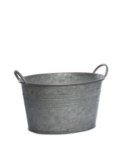 DERBY GRÅ METALLSKÅL OVAL L33 B25 H19CM