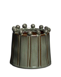 CROWN GRÖN KRUKA D11CM H12,5CM