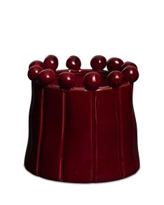 CROWN RÖD KRUKA D11CM H12,5CM