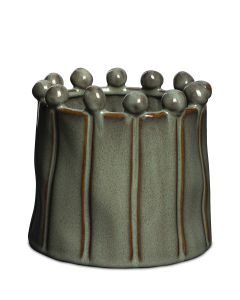 CROWN GRÖN KRUKA D13,5CM H15CM