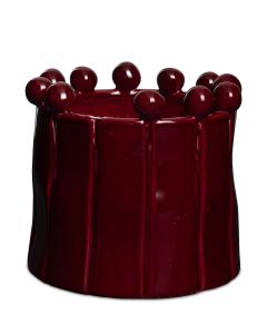 CROWN RÖD KRUKA D13,5CM H15CM