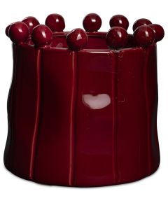 CROWN RÖD KRUKA D16CM H18CM