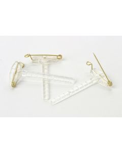CORSAGE CLIPS CLEAR 50ST/BOX