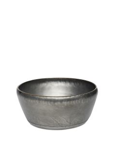 INIS GRÅ SKÅL METALL D23CM H10,5CM