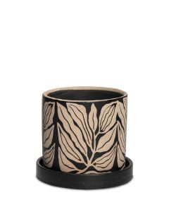 SONJA M FAT SVART CYLINDER H11,5*D10 CM