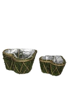 HJÄRTA MOSSA S/2 B16/23CM H9/11CM