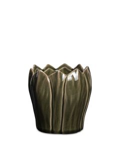 LINNÉA GRÖN KRUKA D9,5CM H11CM