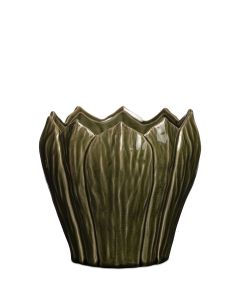 LINNÉA GRÖN KRUKA D12,5CM H13,5CM