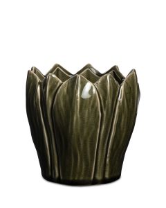 LINNÉA GRÖN KRUKA D14CM H15,5CM