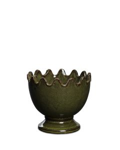 LISE MÖRKGRÖN SKÅL D11CM H11CM