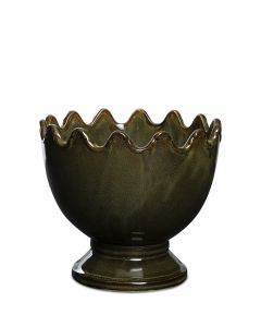 LISE MÖRKGRÖN SKÅL D15CM H14,5CM