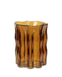 ARVID GLASVAS/LYKTA AMBER D12CM H15CM