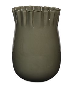 KRISP GLASVAS GRÖN D14,5CM H21CM