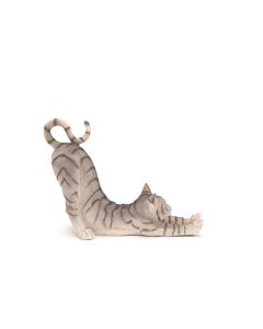 KATT GRÅRANDIG L24,5CM B12,5CM H33,5CM