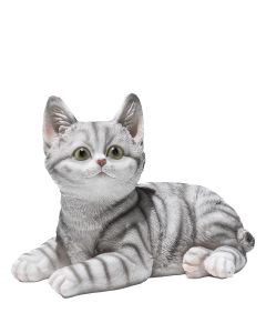 KATT TITTAR UPP GRÅ L18CM