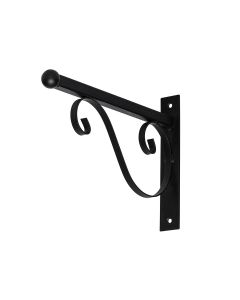 VÄGGKONSOL TILL LYKTA ANTIKBRUN METALL H28CM