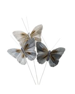 FJÄRIL STICKS 9,5CM GRÅ/GLITTER MIX