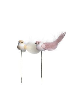 FÅGLAR STICKS CREME/ROSA MIX B11CM