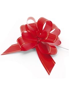 DRAGROSETT RÖD/GULD GLOREX 28MM 50ST/FP